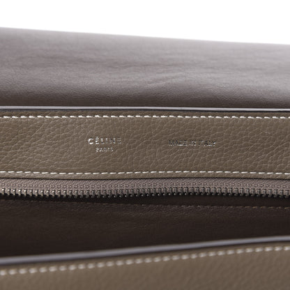 Celine Drummed Calfskin Suede Small Trapeze Souris 5 of 9
