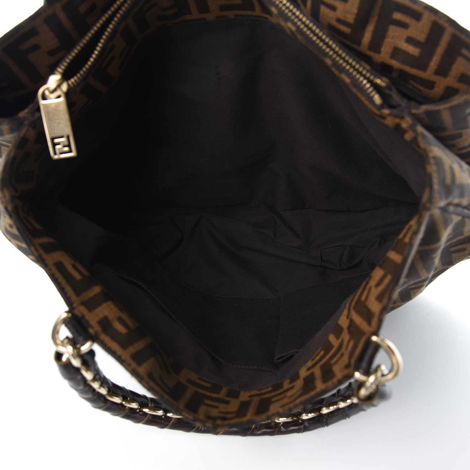 Fendi Zucca Mia Tote Tobacco 6 of 8