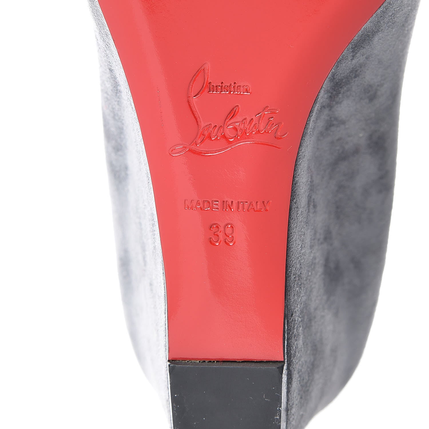 Christian Louboutin Veau Velours Melissa Wedges 39 Grey 8 of 11