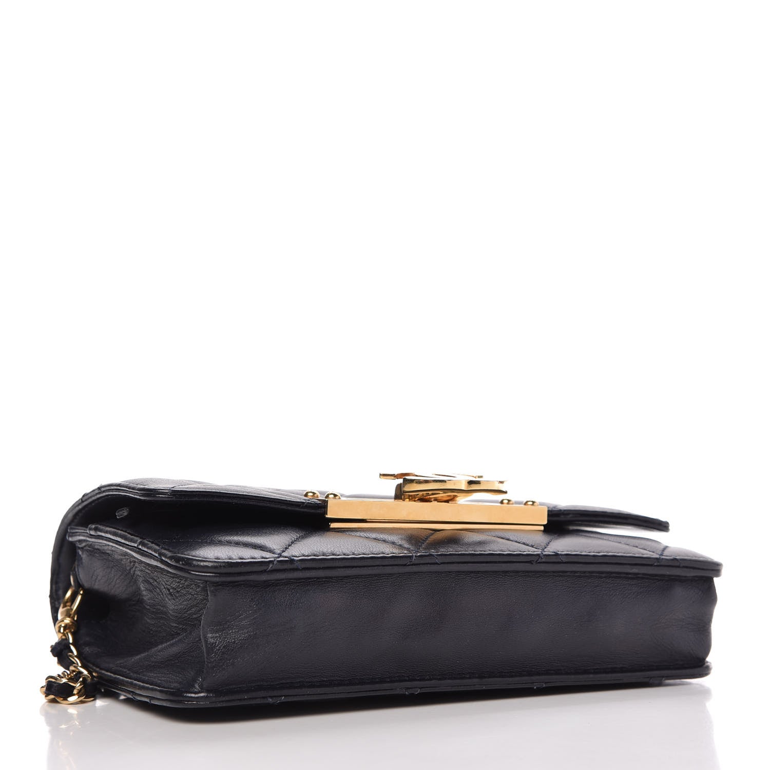 Chanel Lambskin Quilted Golden Class Wallet on Chain WOC Navy 4 of 11