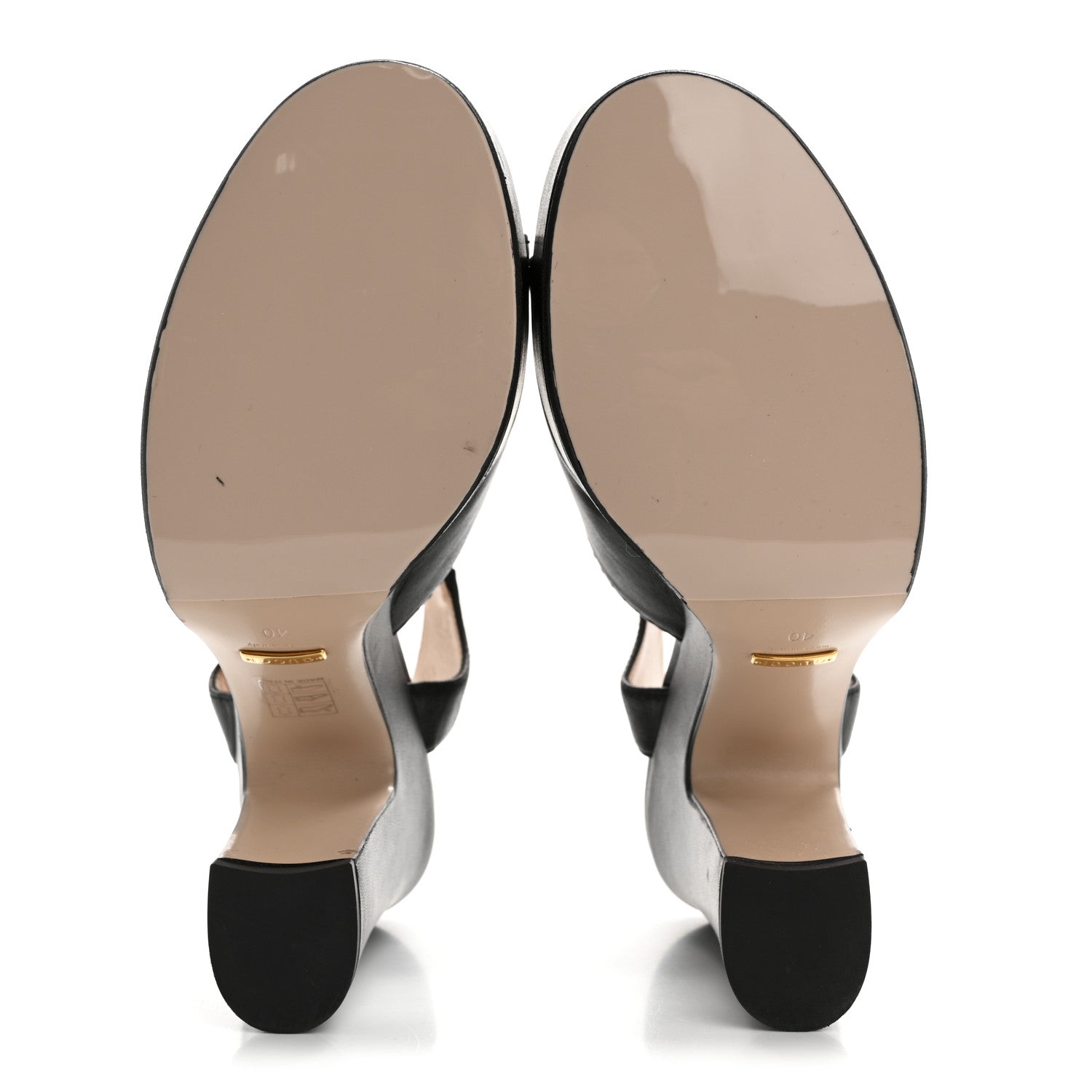 Gucci Nappa Charlotte Horsebit 40/135mm Platform Sandals 40 Black 6 of 10