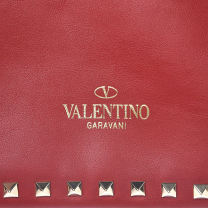 Valentino Garavani Vitello Large Rockstud Zip Wristlet Pouch Rosso Valentino 8 of 9