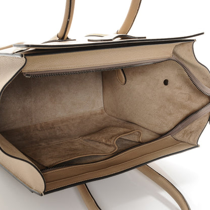 Celine Drummed Calfskin Mini Luggage Dune 6 of 8