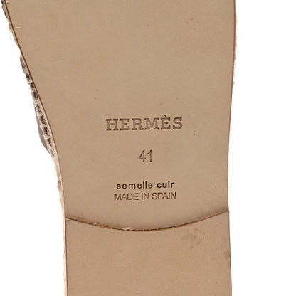 Hermes Calfskin Mens Antigua Espadrille Sandals 41 Naturel Safari 7 of 8