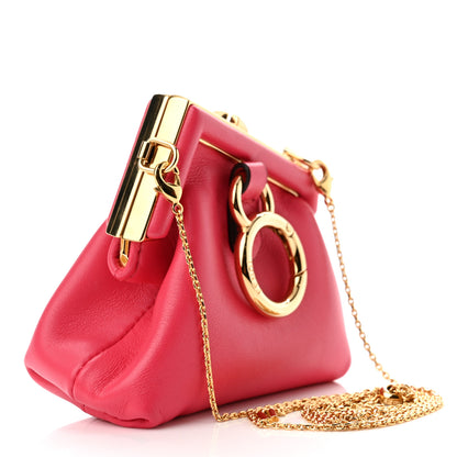 Fendi Shiny Nappa Nano Fendi First Bag Charm Lampone 3 of 10