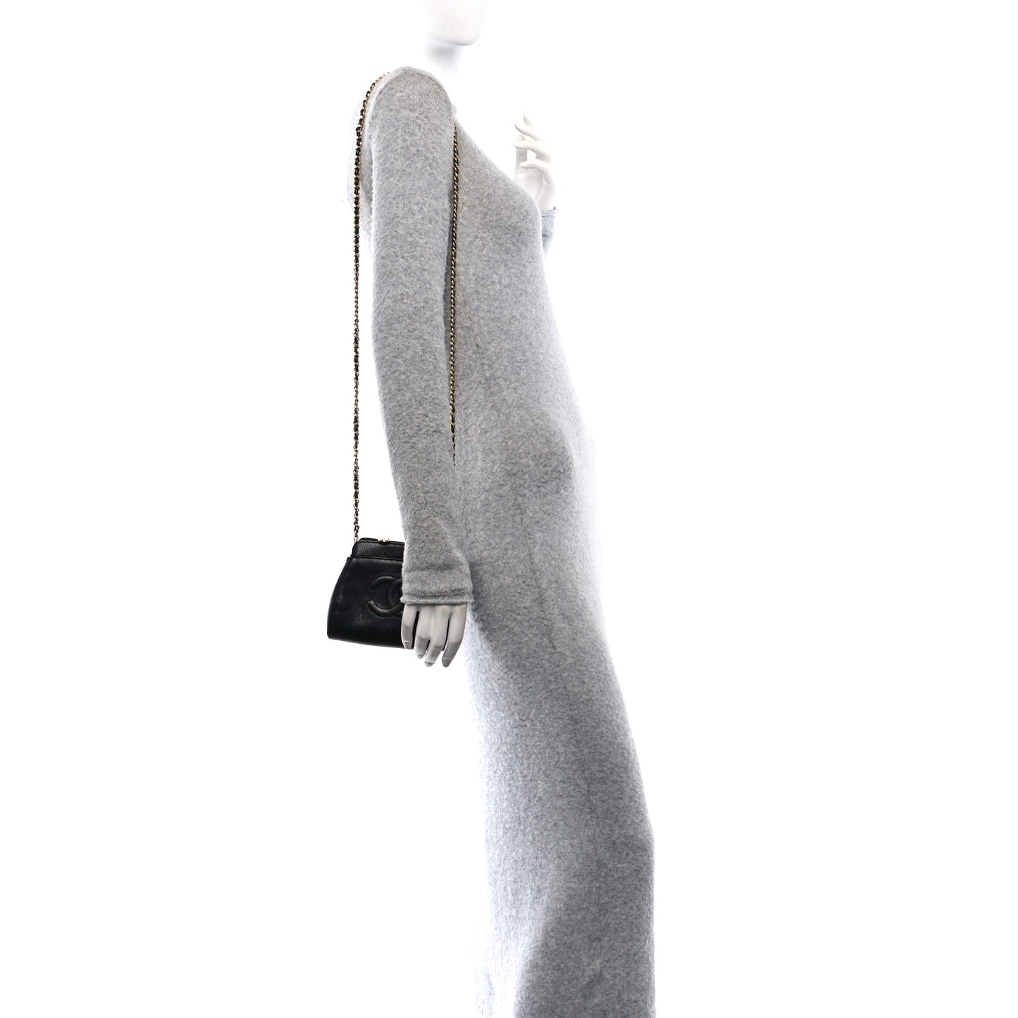 Caviar Timeless CC Mini Chain Bag Black