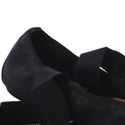 Christian Dior Micro Mesh Academy Lace-Up Ballerina Flats 36 Black 8 of 9