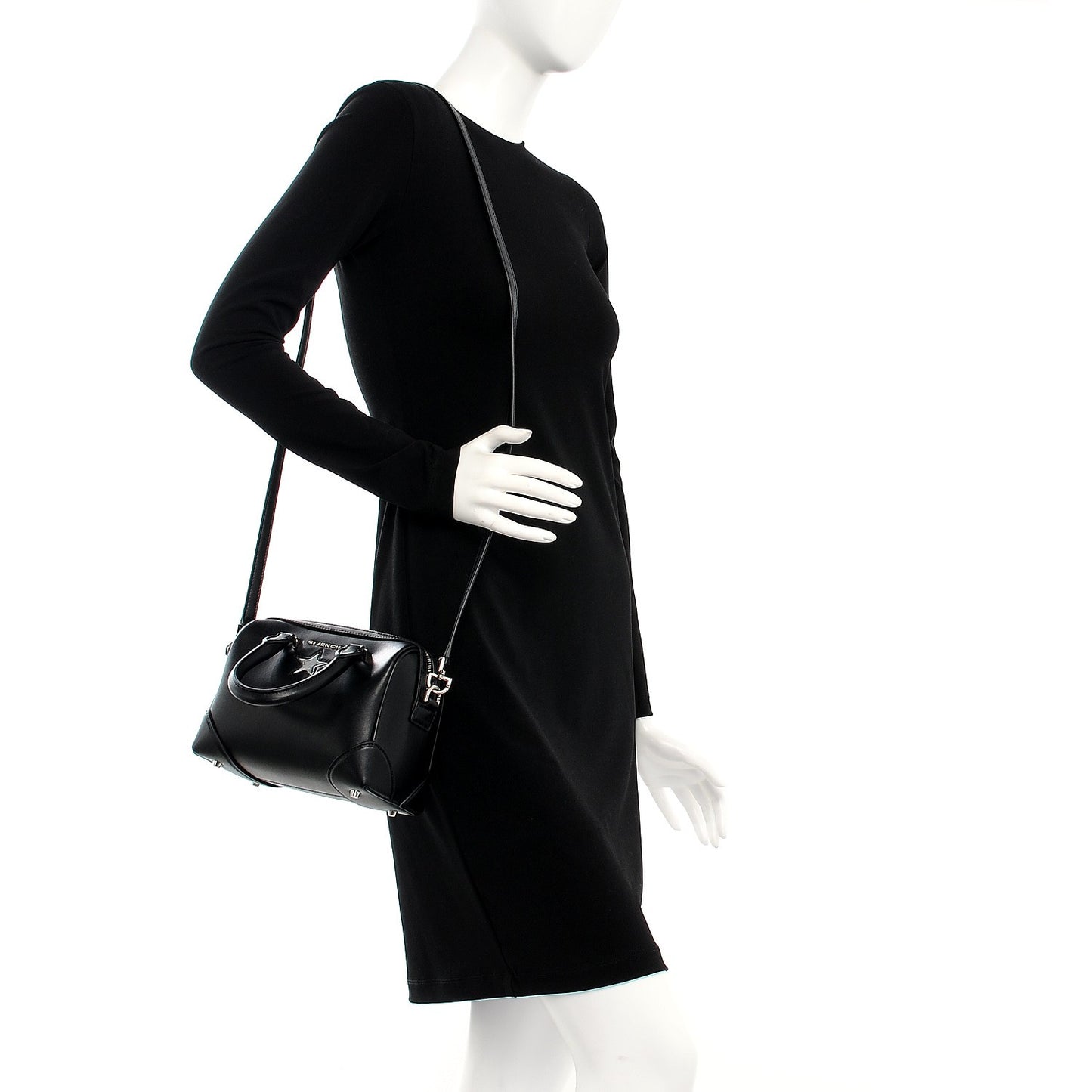 Calfskin Star Micro Lucrezia Black Silver