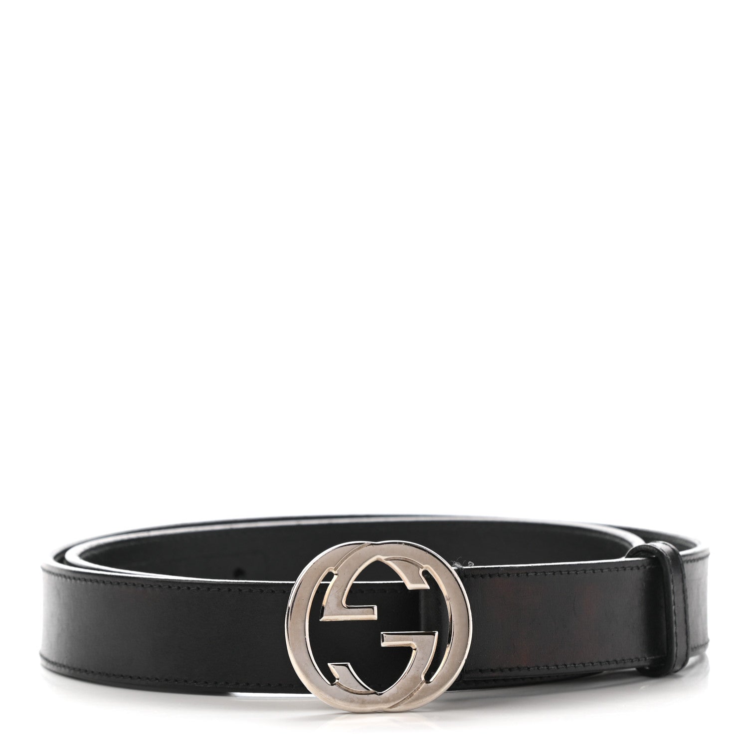 Gucci Calfskin Interlocking G Belt 90 36 Black 1 of 11