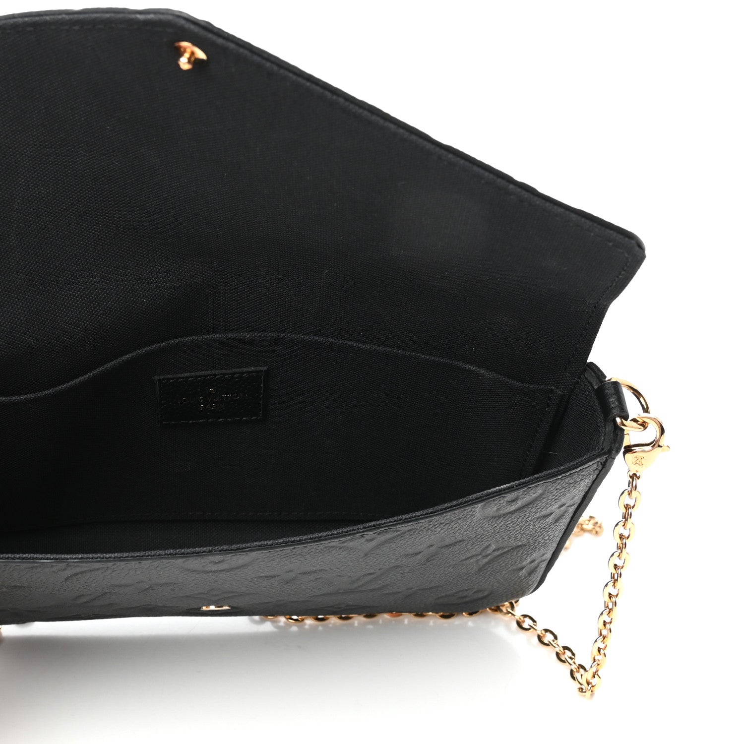 Louis Vuitton Empreinte Pochette Felicie Chain Wallet Black 6 of 13