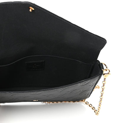 Louis Vuitton Empreinte Pochette Felicie Chain Wallet Black 6 of 13