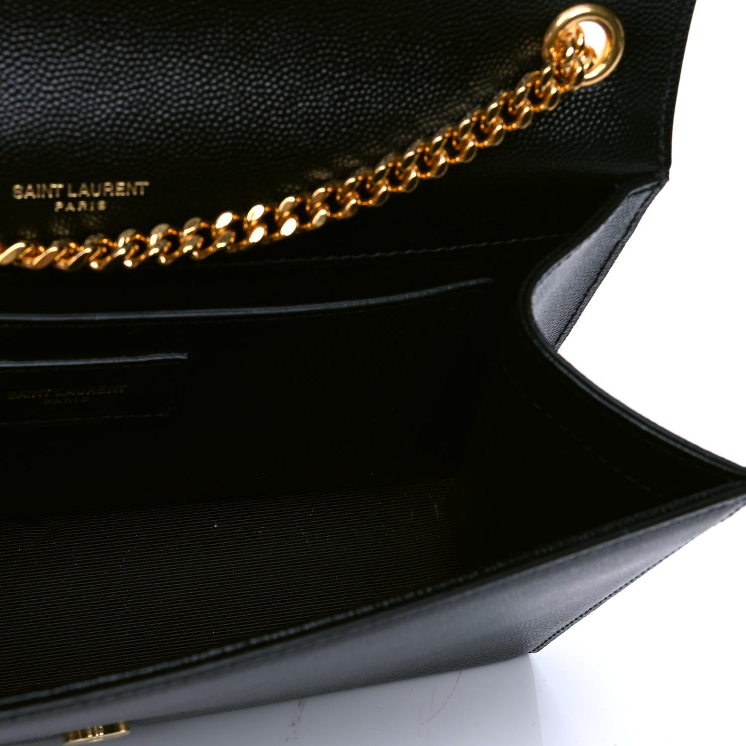 Saint Laurent Grain De Poudre Medium Classic Monogram Kate Satchel Black 5 of 5