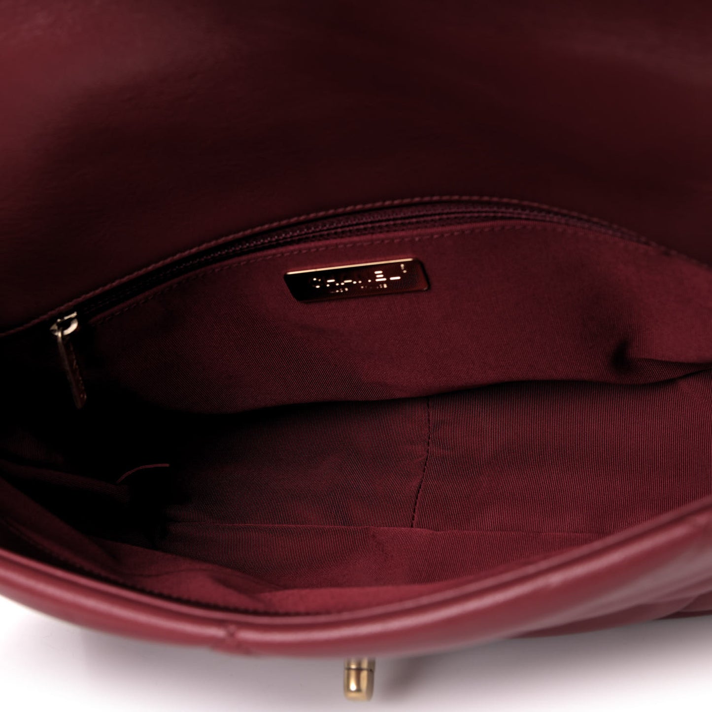 Goatskin Quilted Large Chanel 19 Flap Red