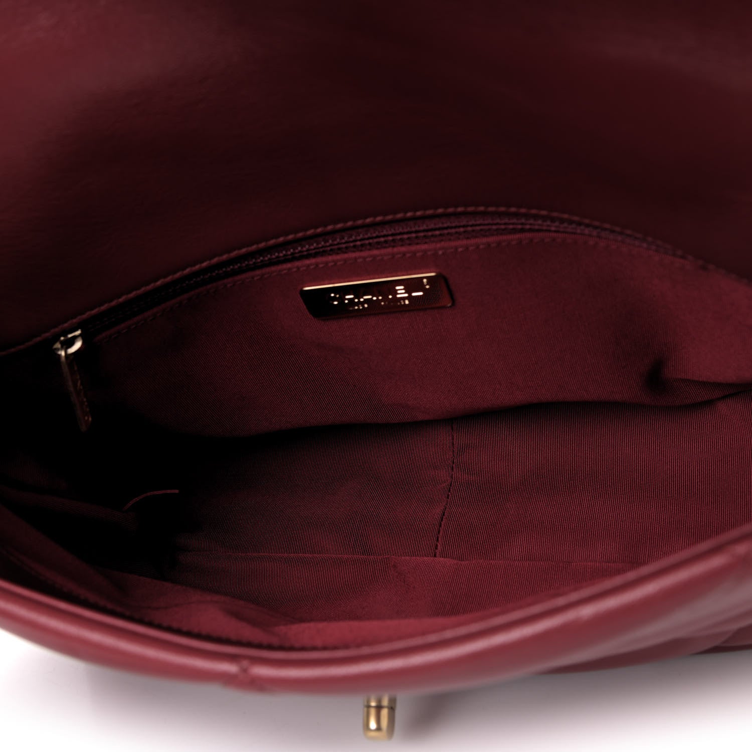 Chanel Goatskin Quilted Large Chanel 19 Flap Red 4 of 4