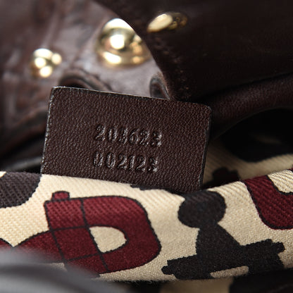 Gucci Guccissima Studded Pelham Shoulder Bag Dark Brown 6 of 9