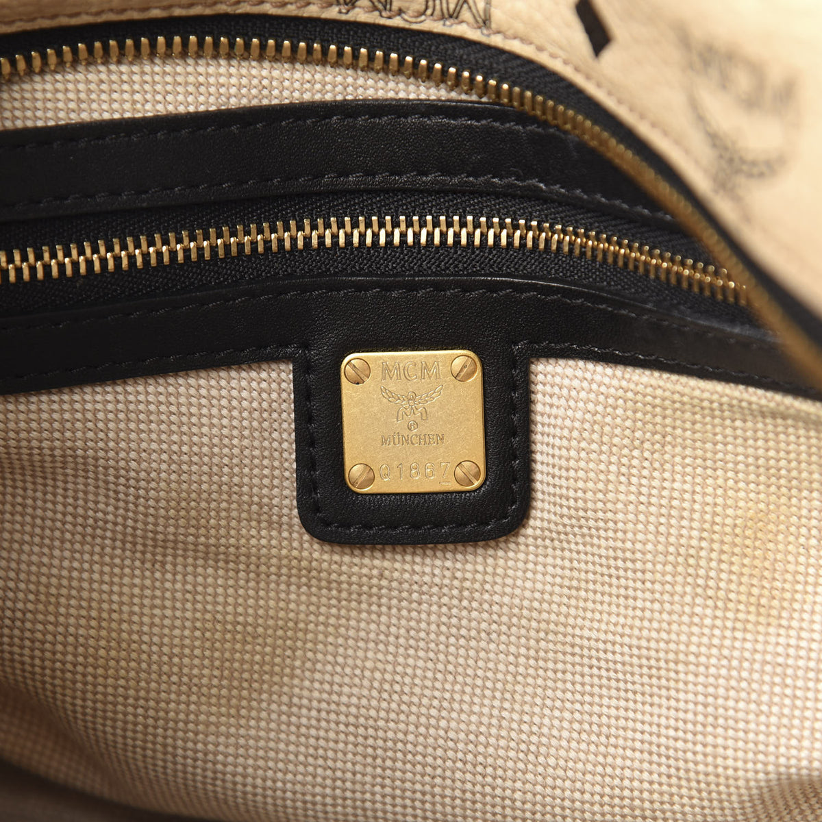 Visetos Top Handle Satchel Beige
