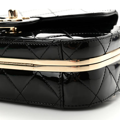 Chanel Patent Calfskin Quilted Mini Camera Case Black 10 of 11