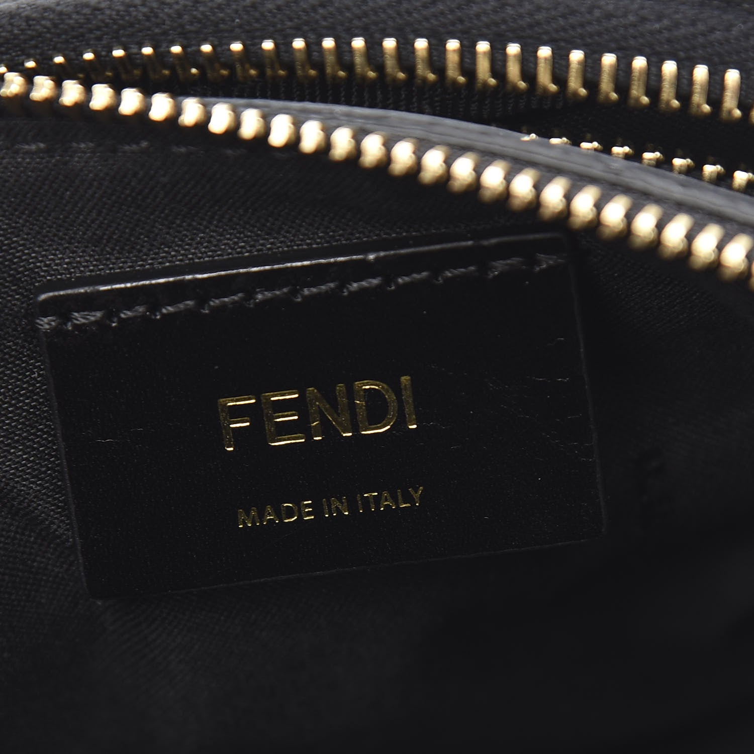Fendi Vitello Grace Karligraphy Studded Pocket Belt Bag Black 5 of 9
