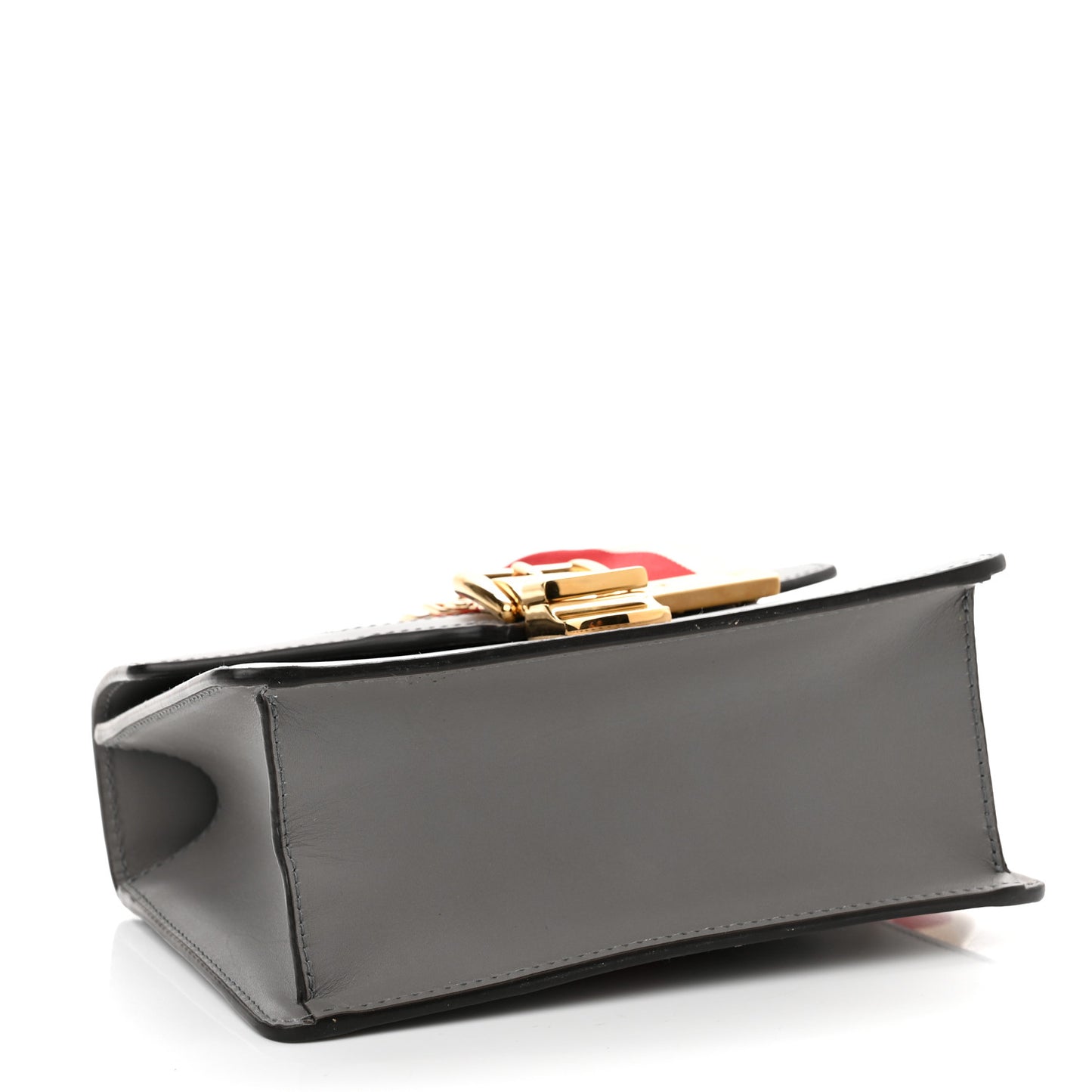 Calfskin Mini Sylvie Chain Shoulder Bag Deep Grey