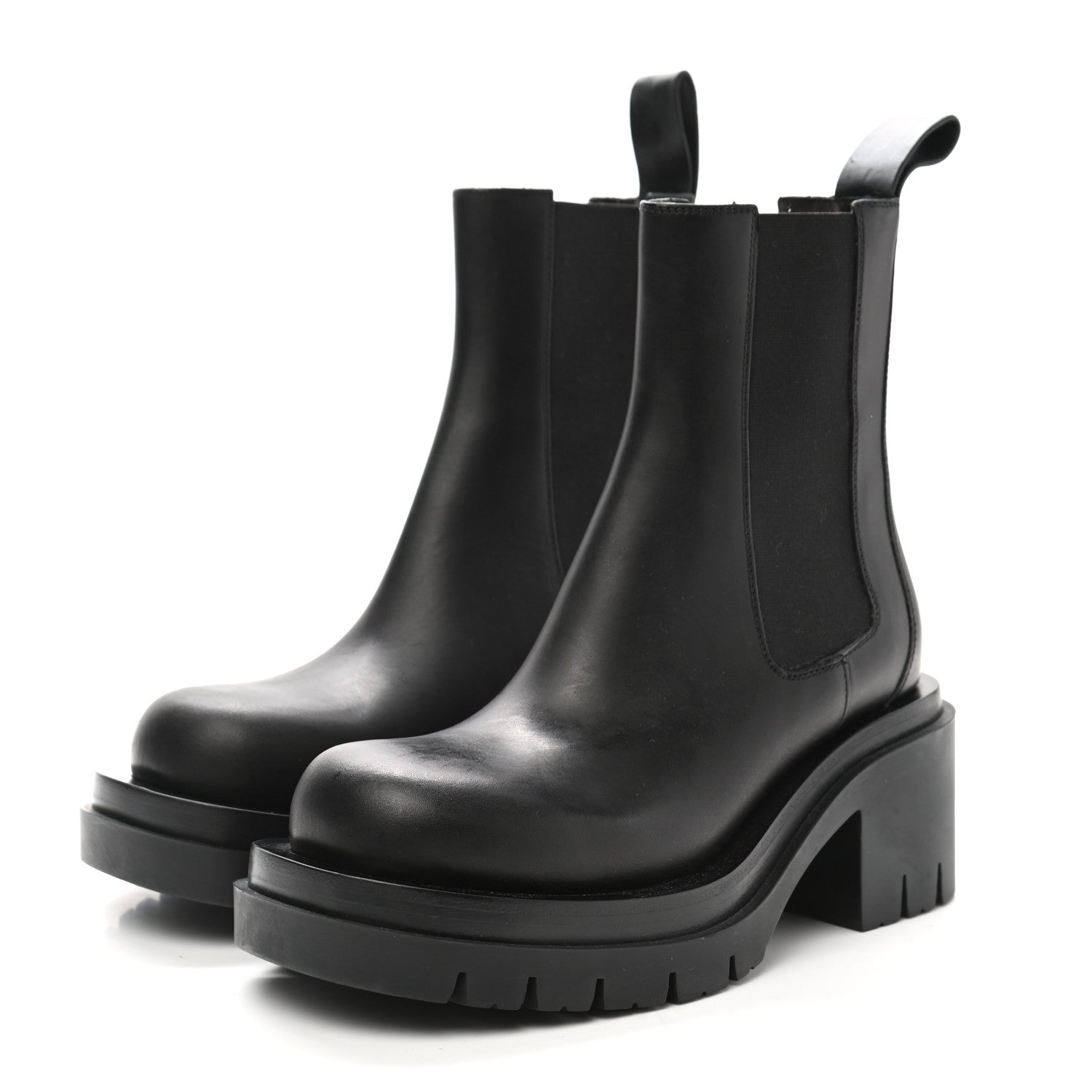 Bottega Veneta Calfskin The Lug Chelsea 30/70mm Ankle Boots 35.5 Black 3 of 7