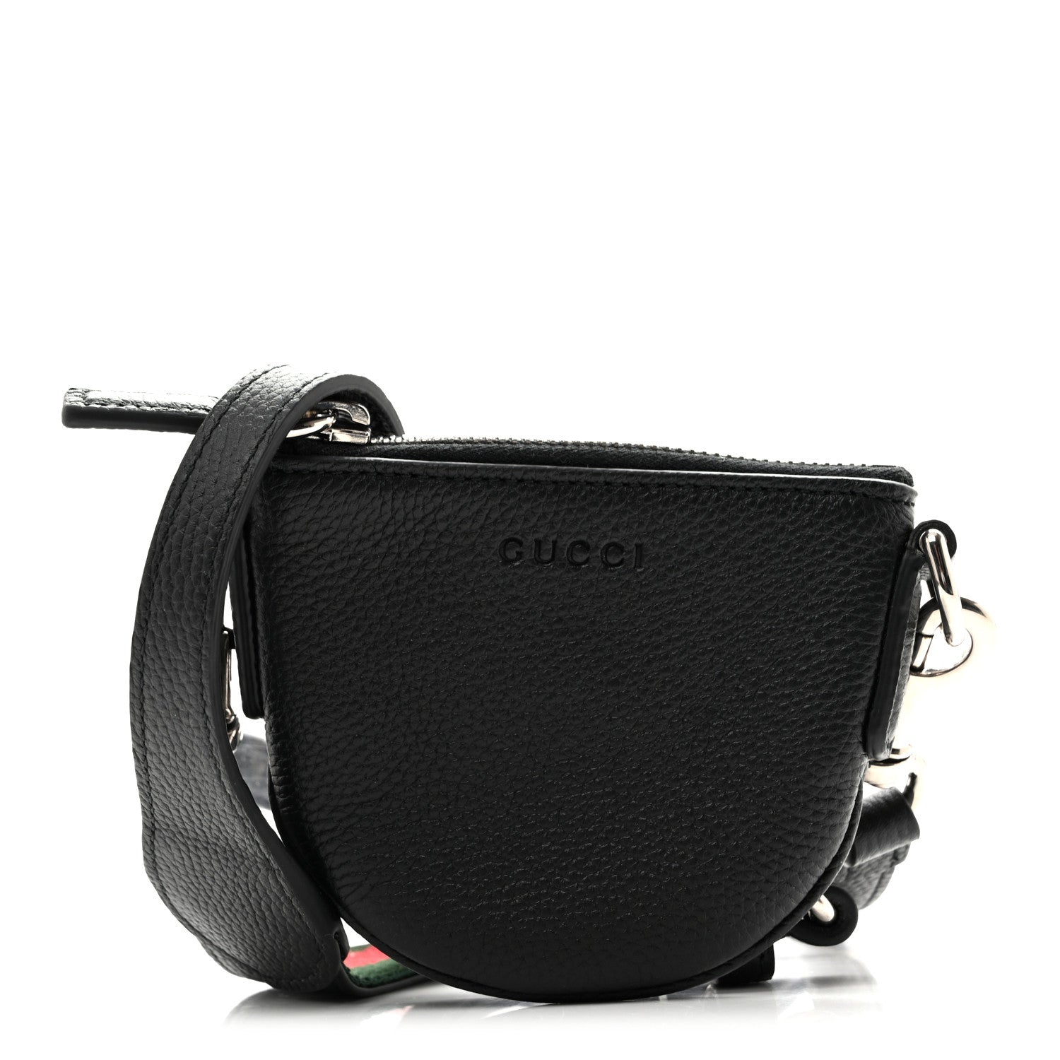 Gucci Pebbled Calfskin Mini B Shoudler Bag Black 1 of 10