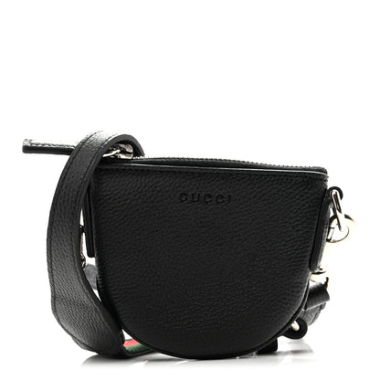 Gucci Pebbled Calfskin Mini B Shoudler Bag Black 1 of 10
