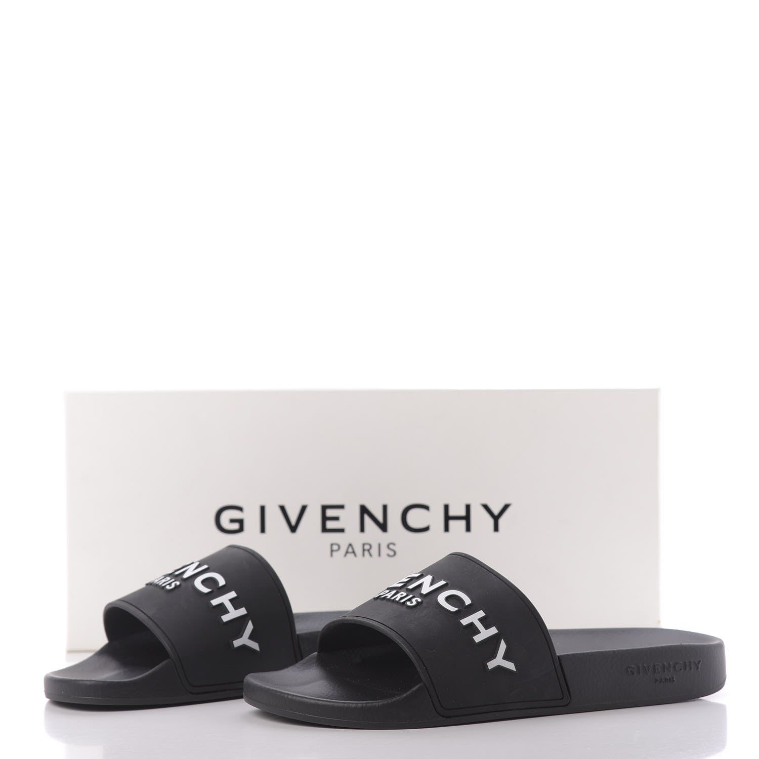 Givenchy Rubber Logo Pool Slide Sandals 39 Black 13 of 13