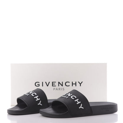 Givenchy Rubber Logo Pool Slide Sandals 39 Black 13 of 13
