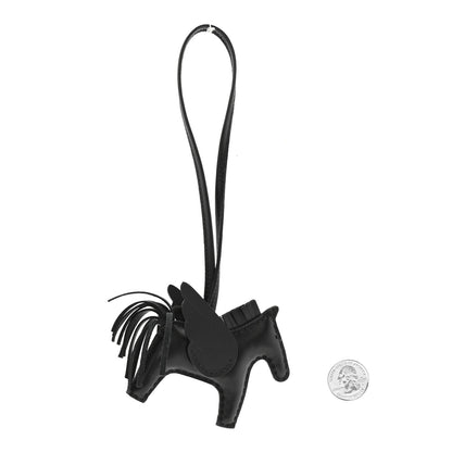 Hermes Milo Lambskin Grigri Rodeo Pegase Horse Bag Charm PM So Black 2 of 5