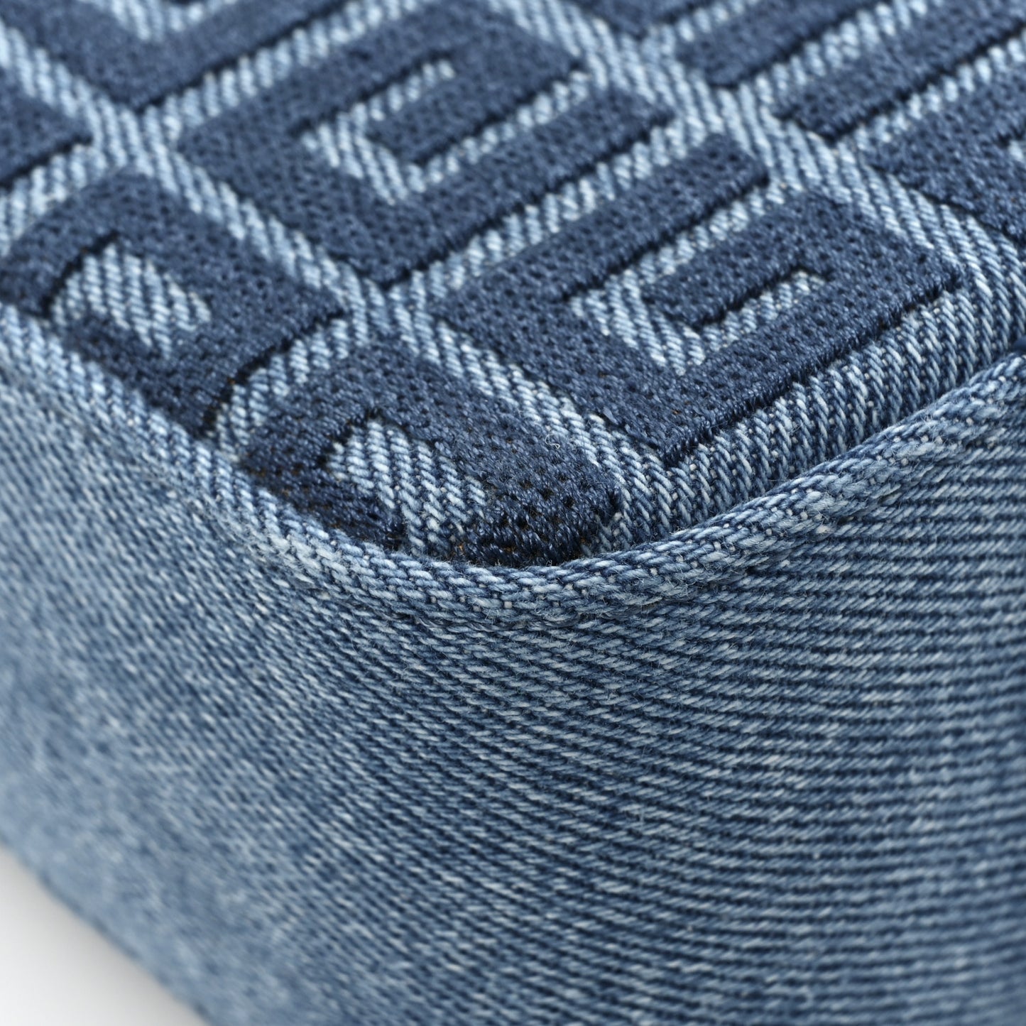 Denim Small Cut Out Chain Bag Medium Blue