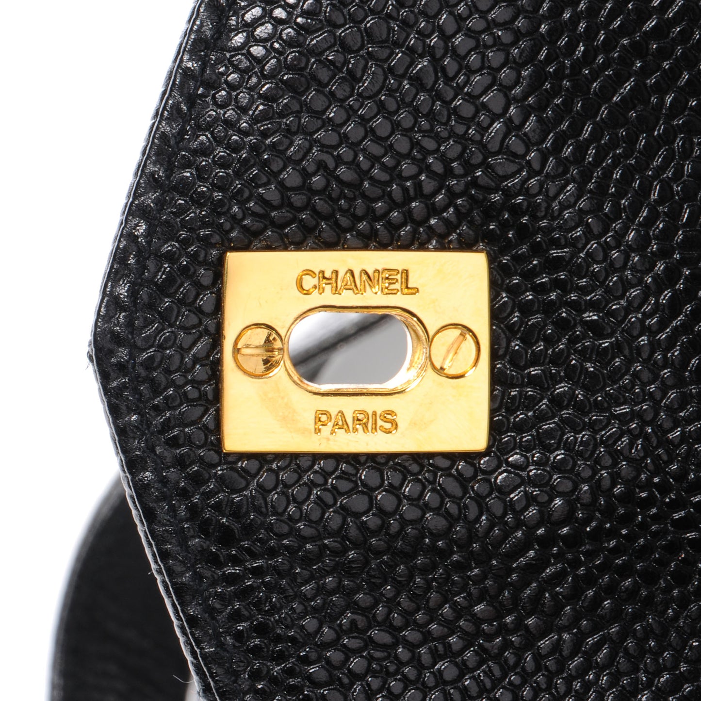 Caviar Crossbody Flap Bag Black
