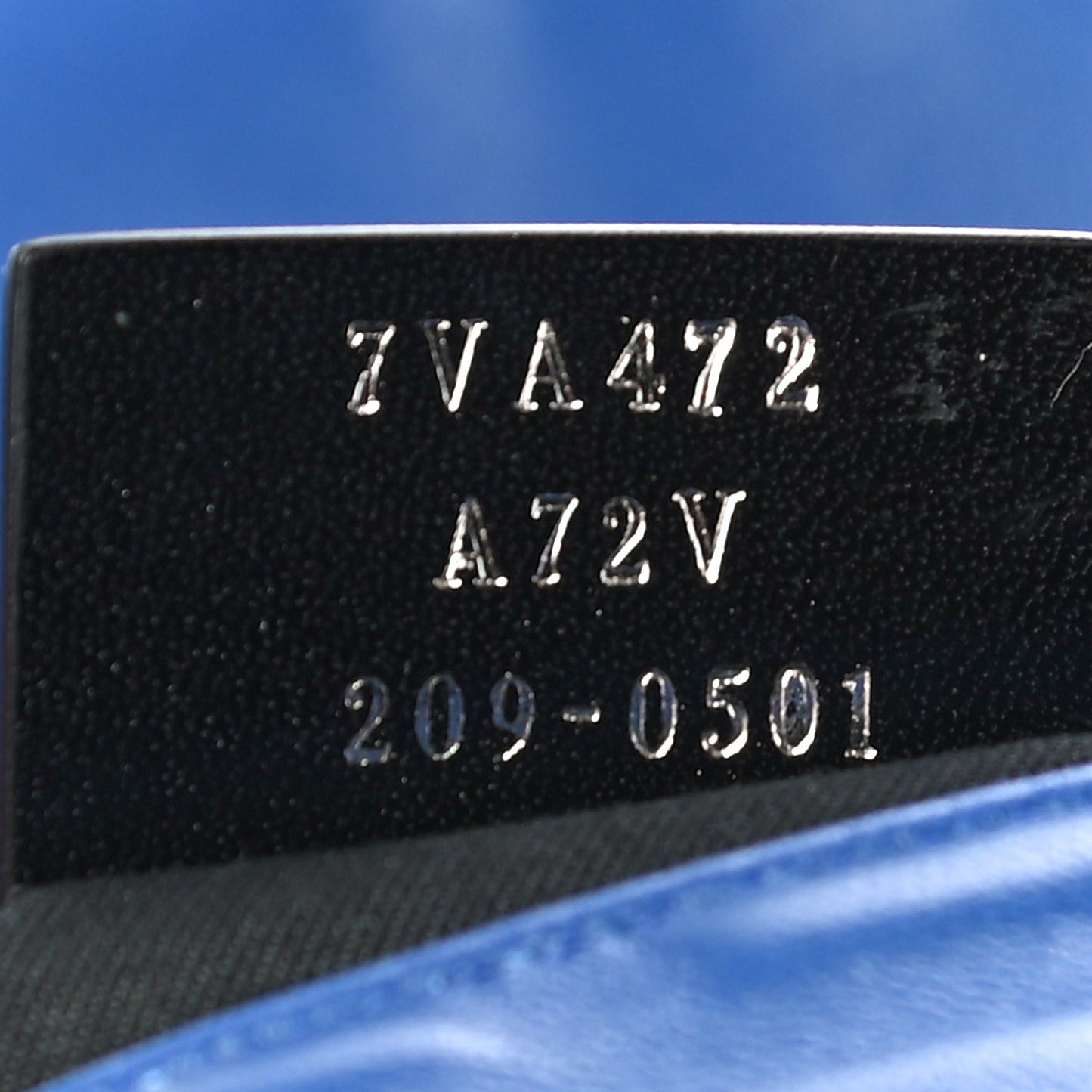 Nappa FF 1974 Embossed Belt Baguette Bag Blue Neon