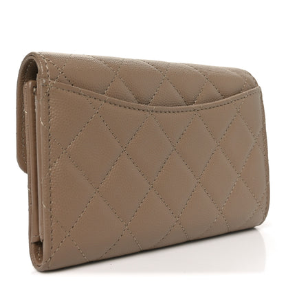 Chanel Caviar Quilted Medium Flap Wallet Beige 3 of 10