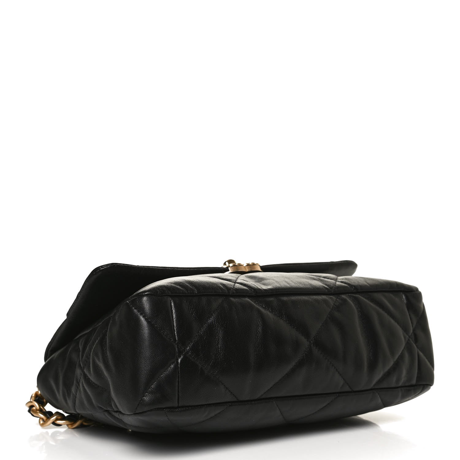 Chanel Goatskin Quilted Large Chanel 19 Flap Black 4 of 10