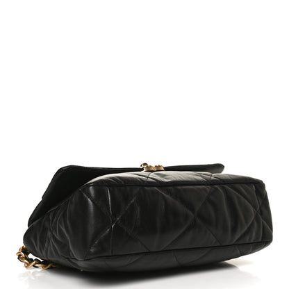 Chanel Goatskin Quilted Large Chanel 19 Flap Black 4 of 10