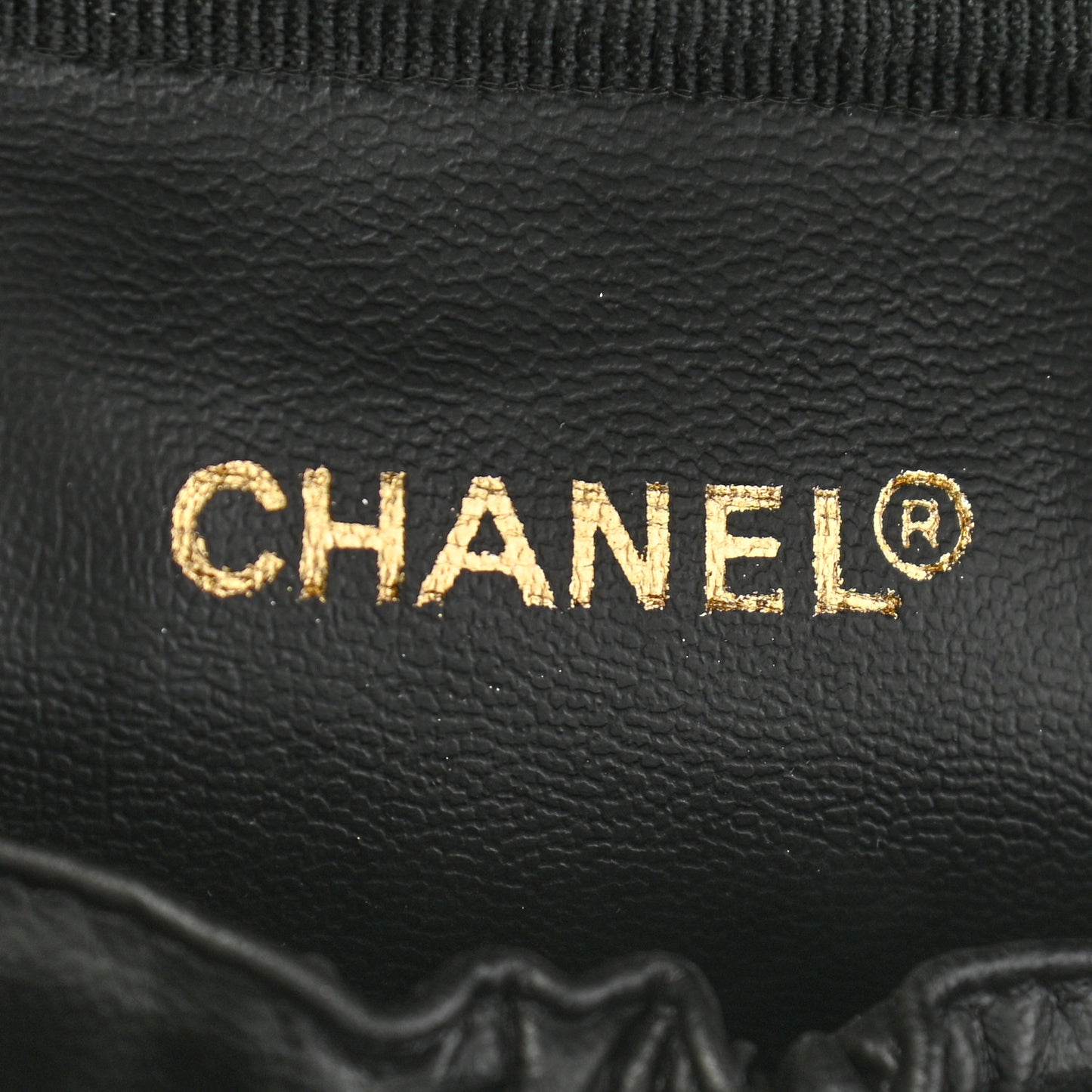Lambskin Vanity Cosmetic Case Black