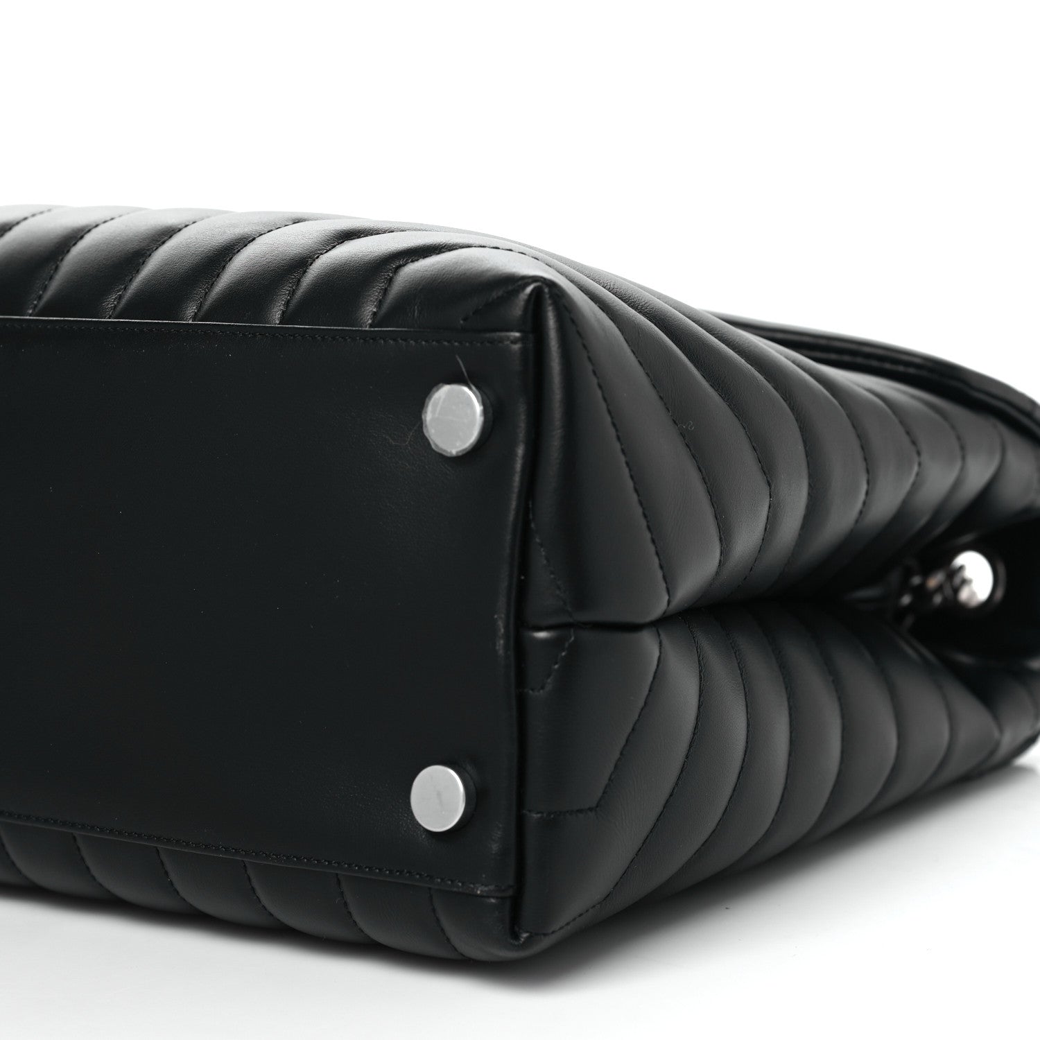 Saint Laurent Calfskin Y Quilted Monogram Large Loulou Chain Satchel Black 10 of 10