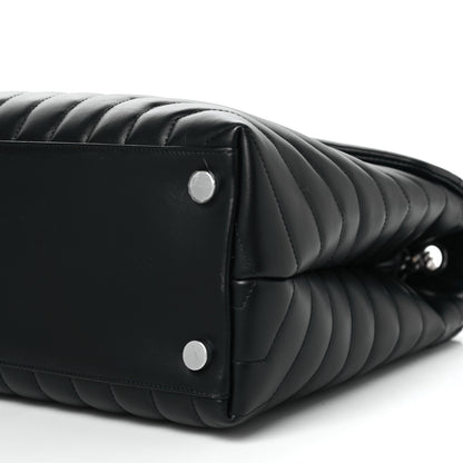 Saint Laurent Calfskin Y Quilted Monogram Large Loulou Chain Satchel Black 10 of 10