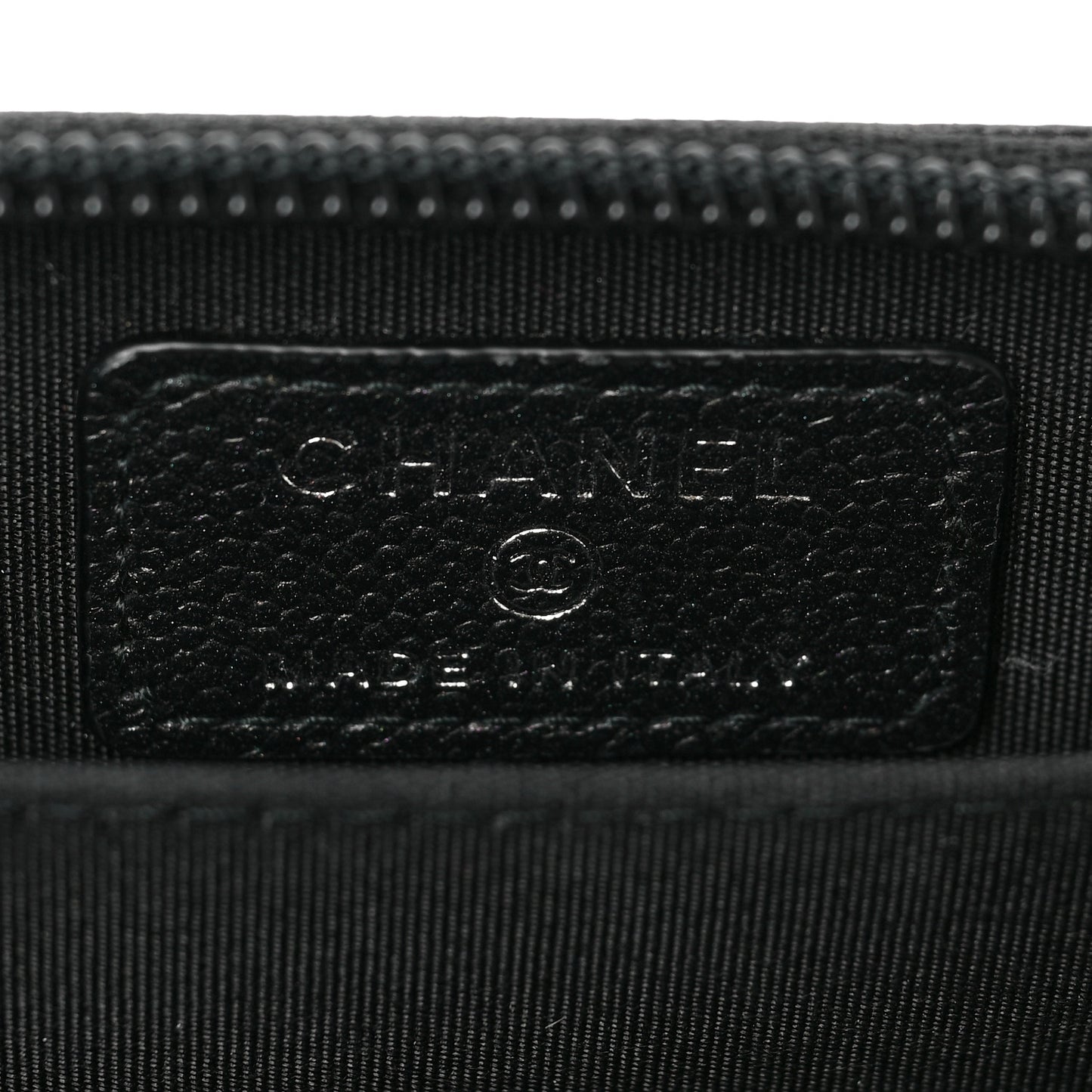 Caviar Quilted Boy Zip Around Coin Purse Wallet So Black