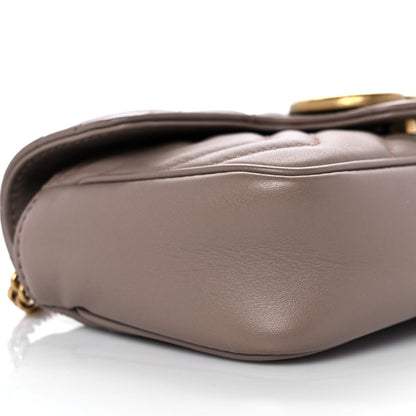 Gucci Calfskin Matelasse Super Mini GG Marmont Shoulder Bag Porcelain Rose 8 of 10