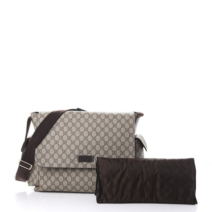 Gucci GG Plus Monogram Messenger Diaper Bag Dark Brown 3 of 11