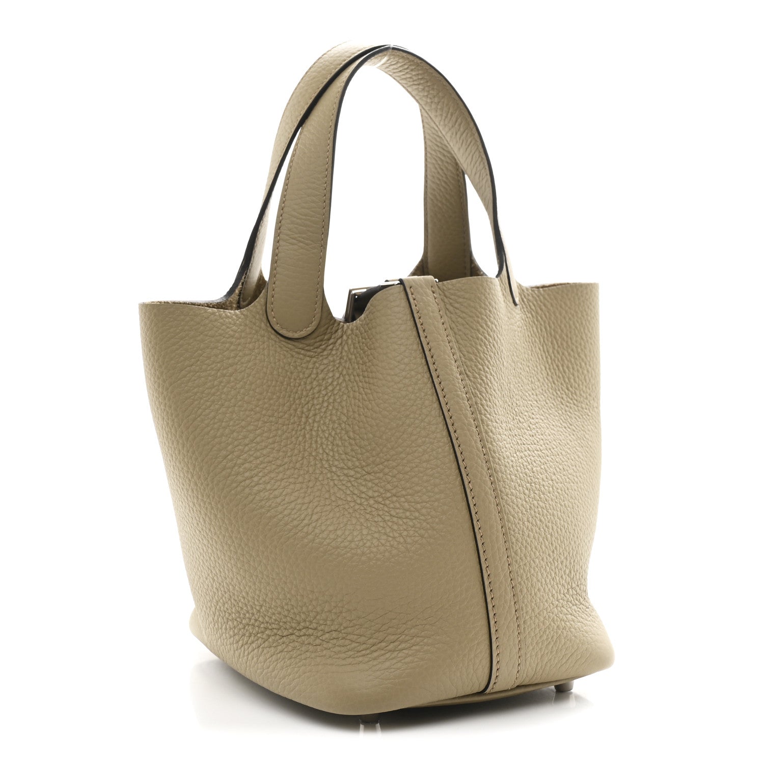 Hermes Taurillon Clemence Picotin Lock 18 PM Beige Marfa 3 of 11