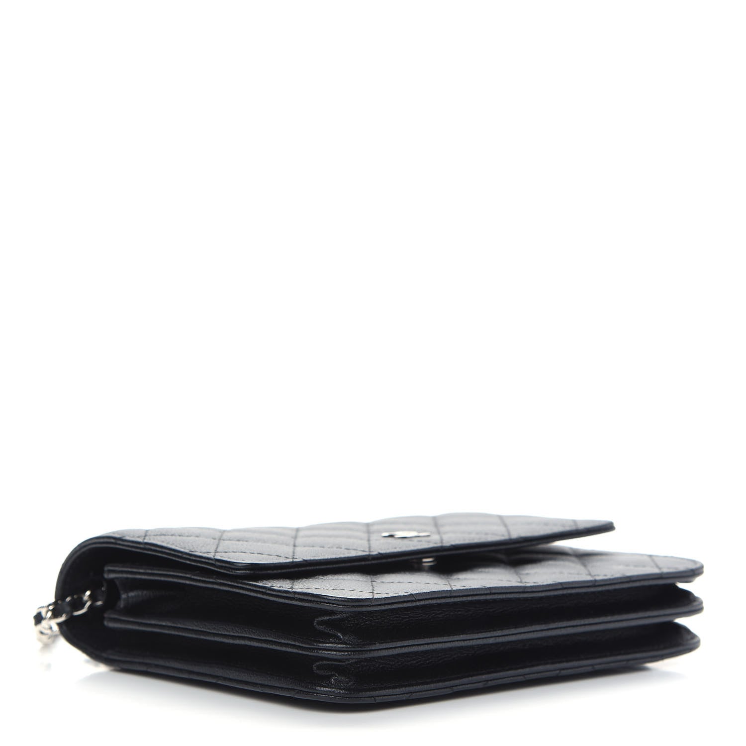 Chanel Caviar Quilted Square Wallet On Chain WOC Black 4 of 10