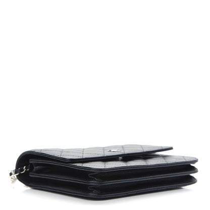 Chanel Caviar Quilted Square Wallet On Chain WOC Black 4 of 10
