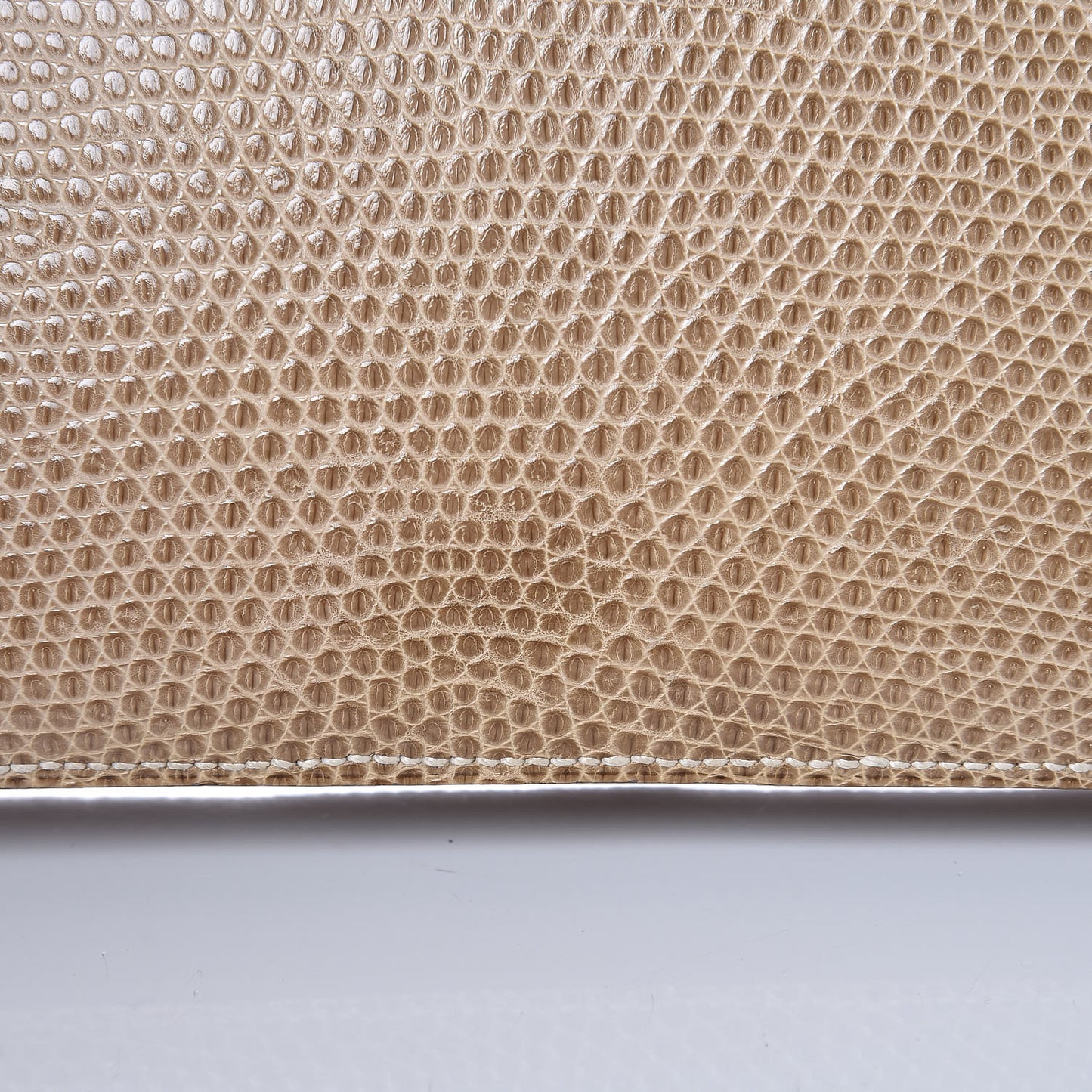 Lizard Pan Clutch Ficelle