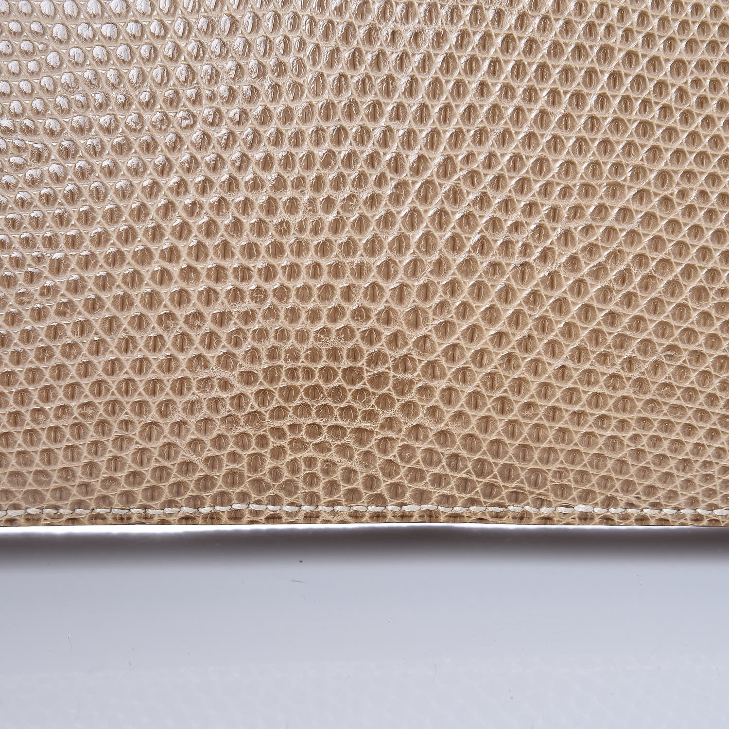 Hermes Lizard Pan Clutch Ficelle 12 of 12