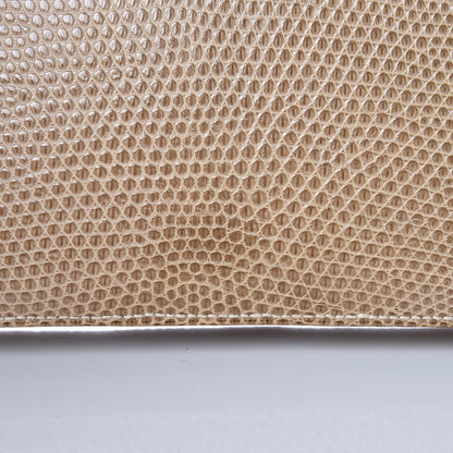 Hermes Lizard Pan Clutch Ficelle 12 of 12