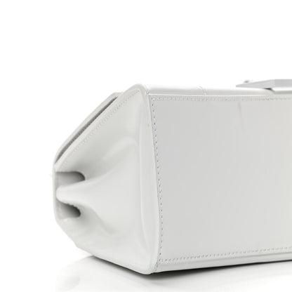 Balenciaga Shiny Box Calfskin Tonal B Small Hourglass Top Handle Bag White 10 of 12