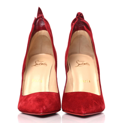Christian Louboutin CHRISTIAN LOUBOUTIN Suede Victorina 100 Pumps 37 Carmin 2 of 9