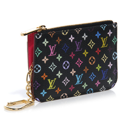 Louis Vuitton Monogram Multicolor Key Pouch Black Grenade 3 of 8